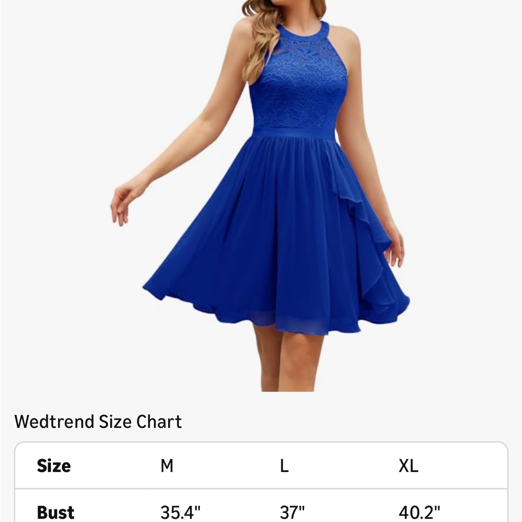 Nwt Royal Blue Lace Semiformal Dress: Bridesmaid, Holiday, Homecoming, Wedding — image 3 of 7